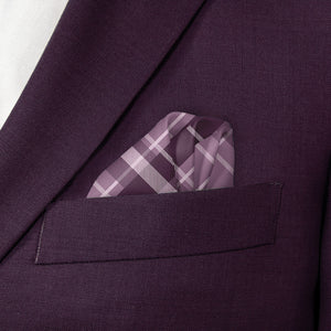 Regal Plaid Pocket Square - Wave Fold - Knotty Tie Co.