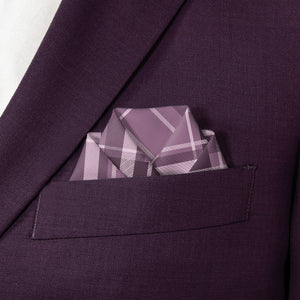 Regal Plaid Pocket Square - Scalloped Fold - Knotty Tie Co.