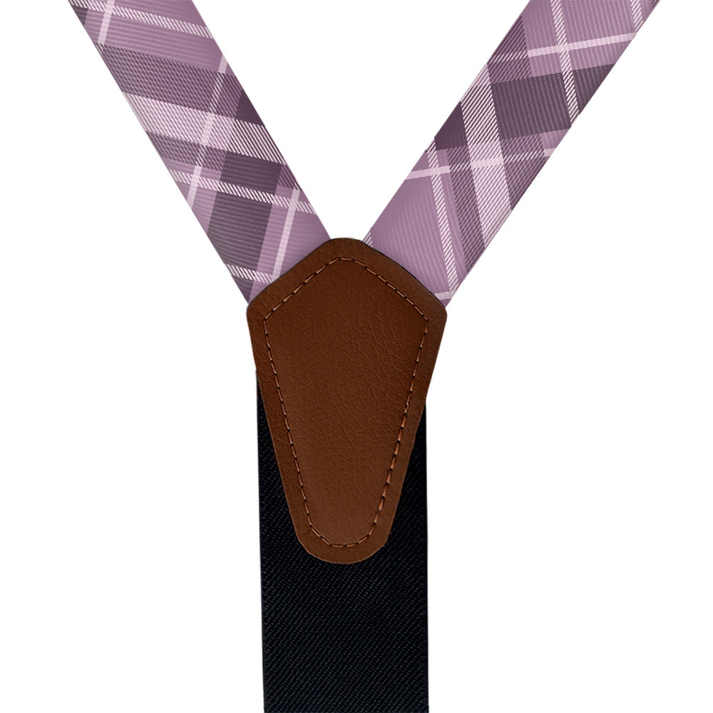 Regal Plaid Suspenders - Vegan Leather Y-Back - Knotty Tie Co.