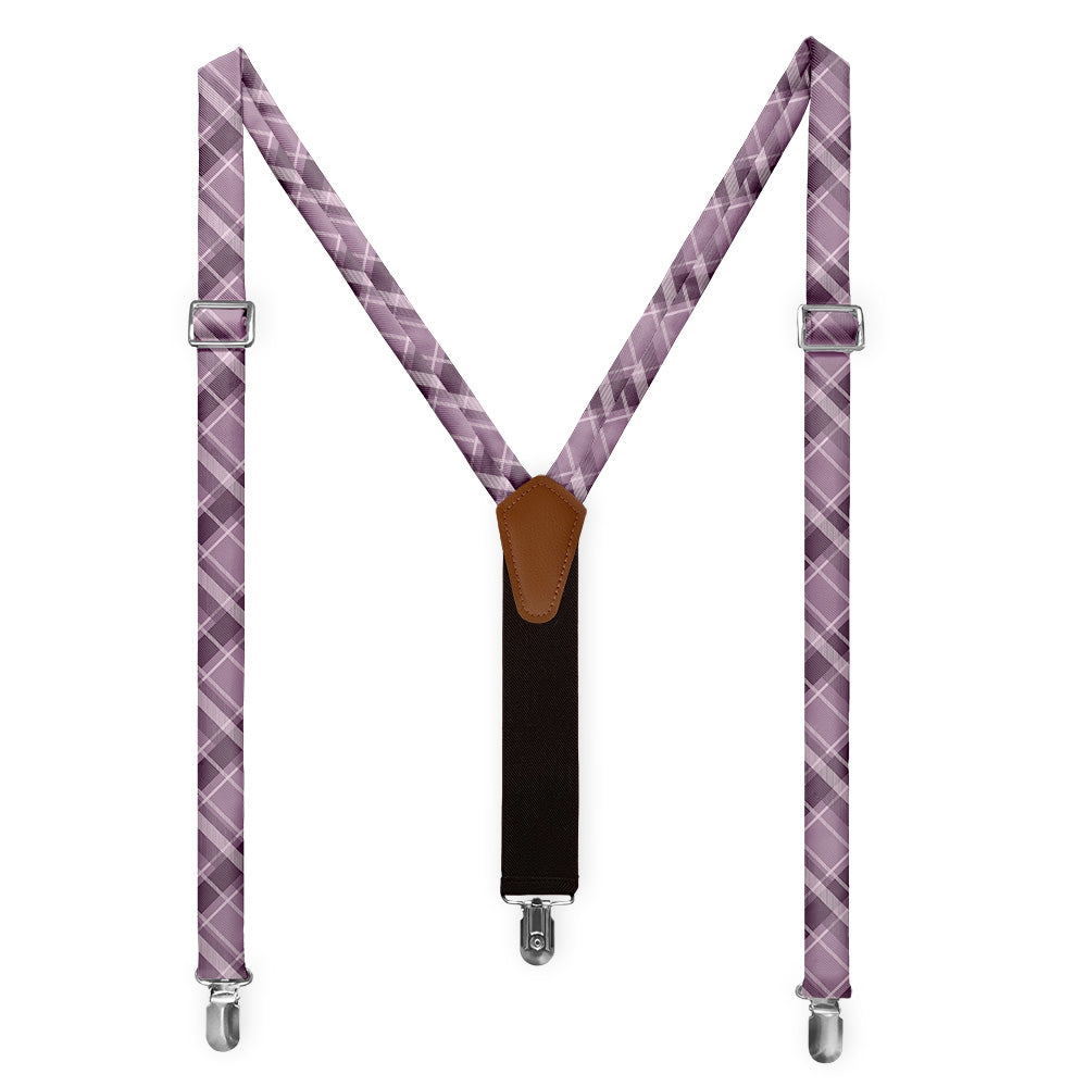 Regal Plaid Suspenders - Full Front View - Knotty Tie Co.