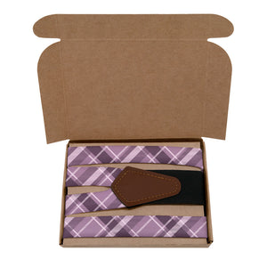 Regal Plaid Suspenders - Kraft Gift Box Packaging - Knotty Tie Co.