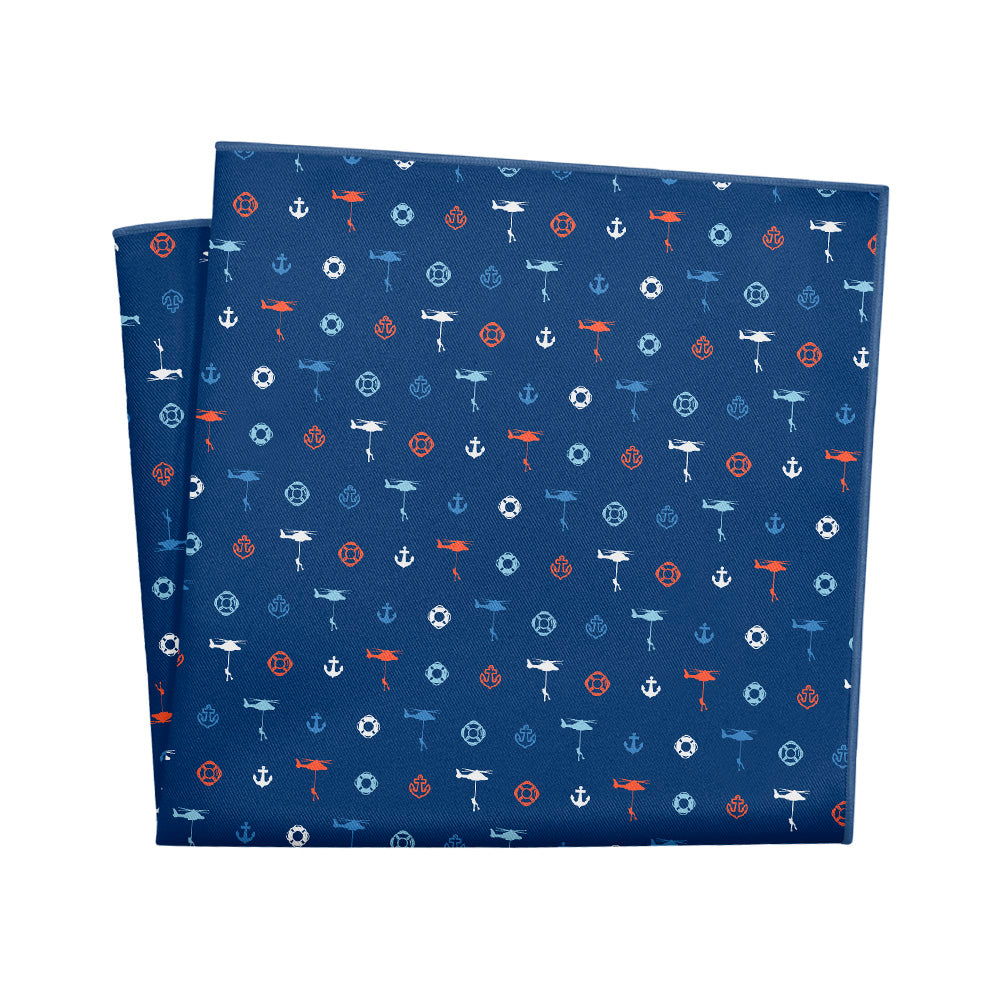 Rescue Diver Pocket Square - 12" Square - Knotty Tie Co.