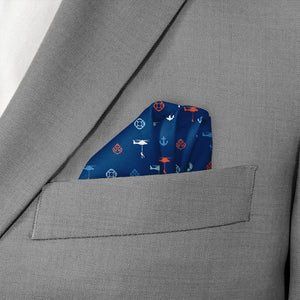 Rescue Diver Pocket Square - Wave Fold - Knotty Tie Co.