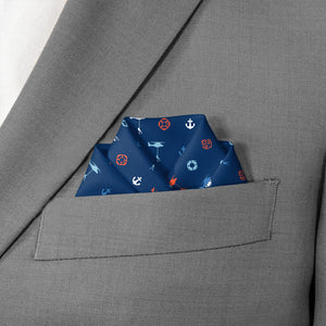 Rescue Diver Pocket Square - Scalloped Fold - Knotty Tie Co.