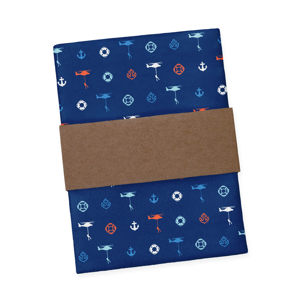 Rescue Diver Pocket Square - Packaging - Knotty Tie Co.