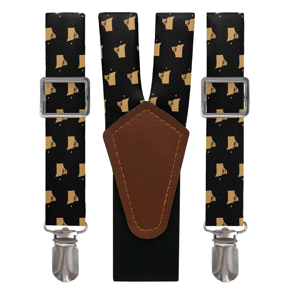 Rhode Island State Outline Suspenders - Main View - Knotty Tie Co.