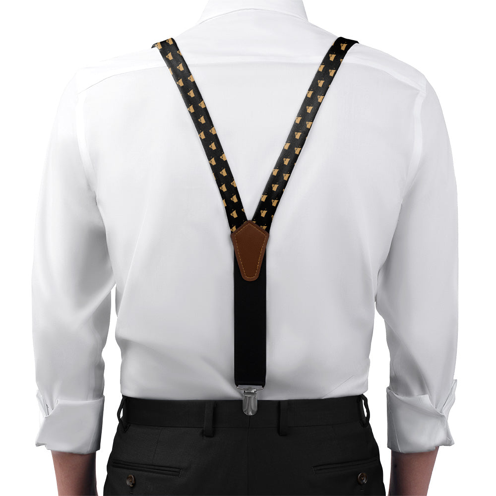 Rhode Island State Outline Suspenders - On Model Front View - Knotty Tie Co.