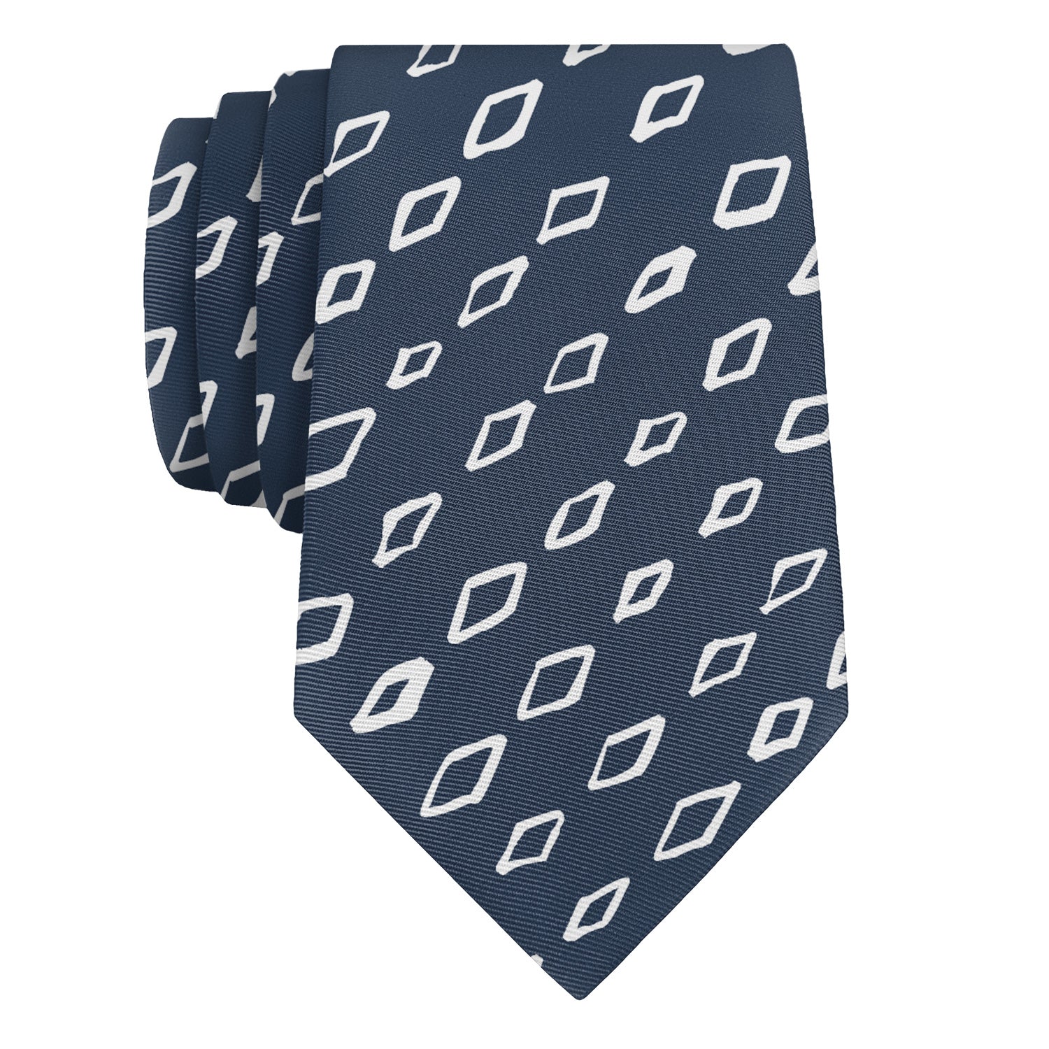 Rhombus Geometric Necktie - Rolled - Knotty Tie Co.