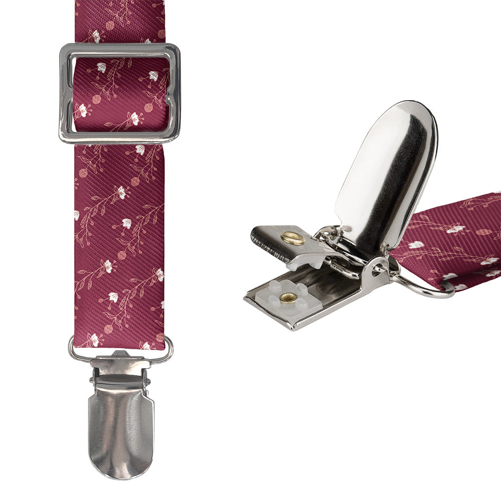 Riviere Floral Suspenders - Hardware and Strap - Knotty Tie Co.