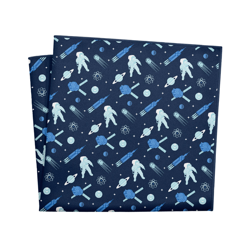 Rocket Man Space Pocket Square - 12" Square - Knotty Tie Co.