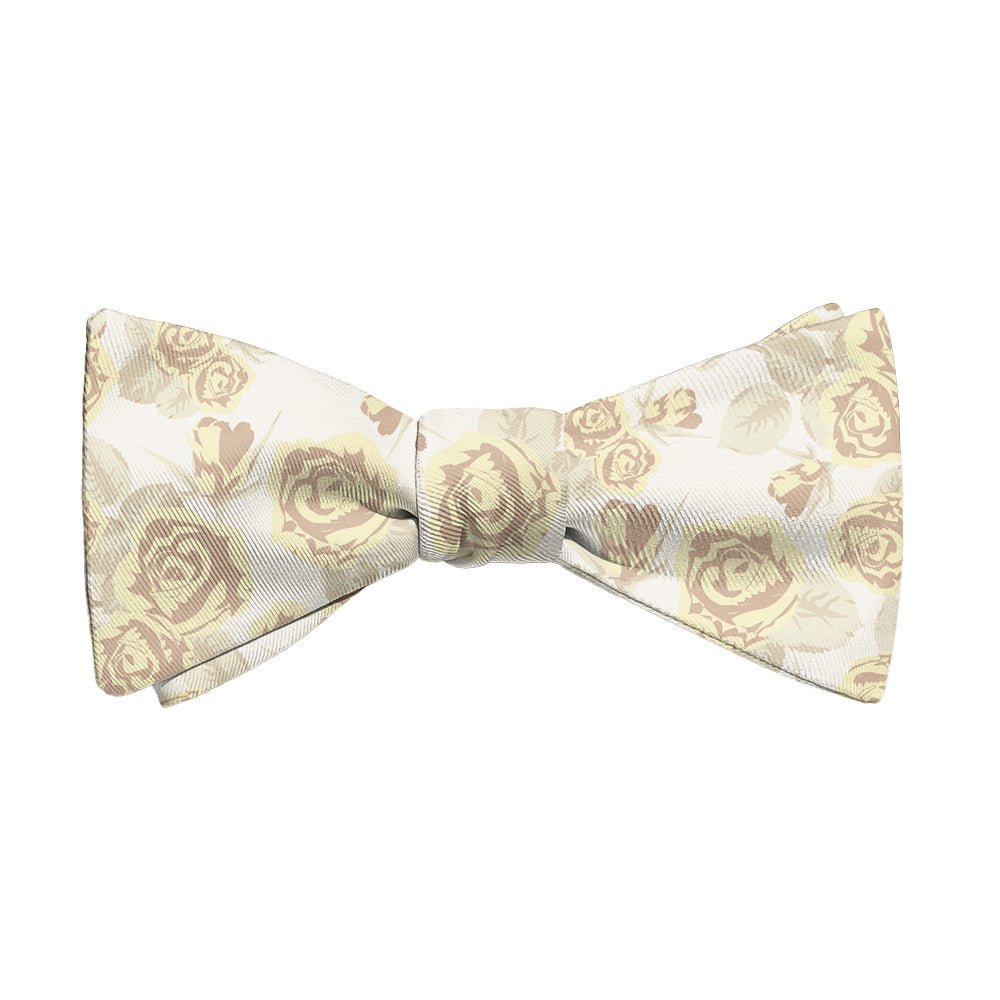 Rose Bud Floral Bow Tie - Adult Extra-Long Self-Tie 18-21" - Knotty Tie Co.