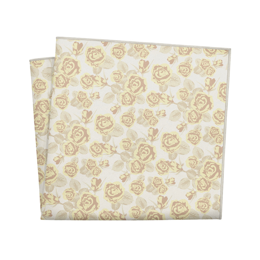 Rose Bud Floral Pocket Square - 12" Square - Knotty Tie Co.