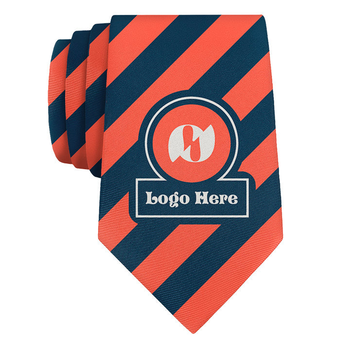 Custom Rugby 1 Logo Tie - Rolled - Knotty Tie Co.