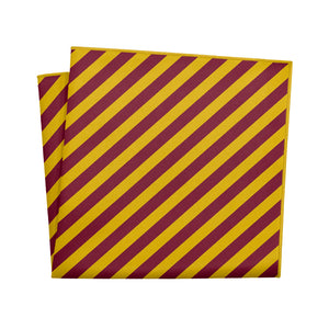 Rugby Stripe Pocket Square - 12" Square - Knotty Tie Co.