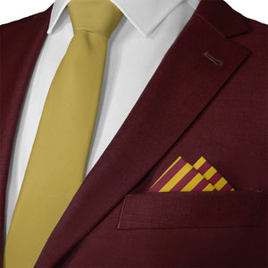 Rugby Stripe Pocket Square - Matching Necktie- Knotty Tie Co.