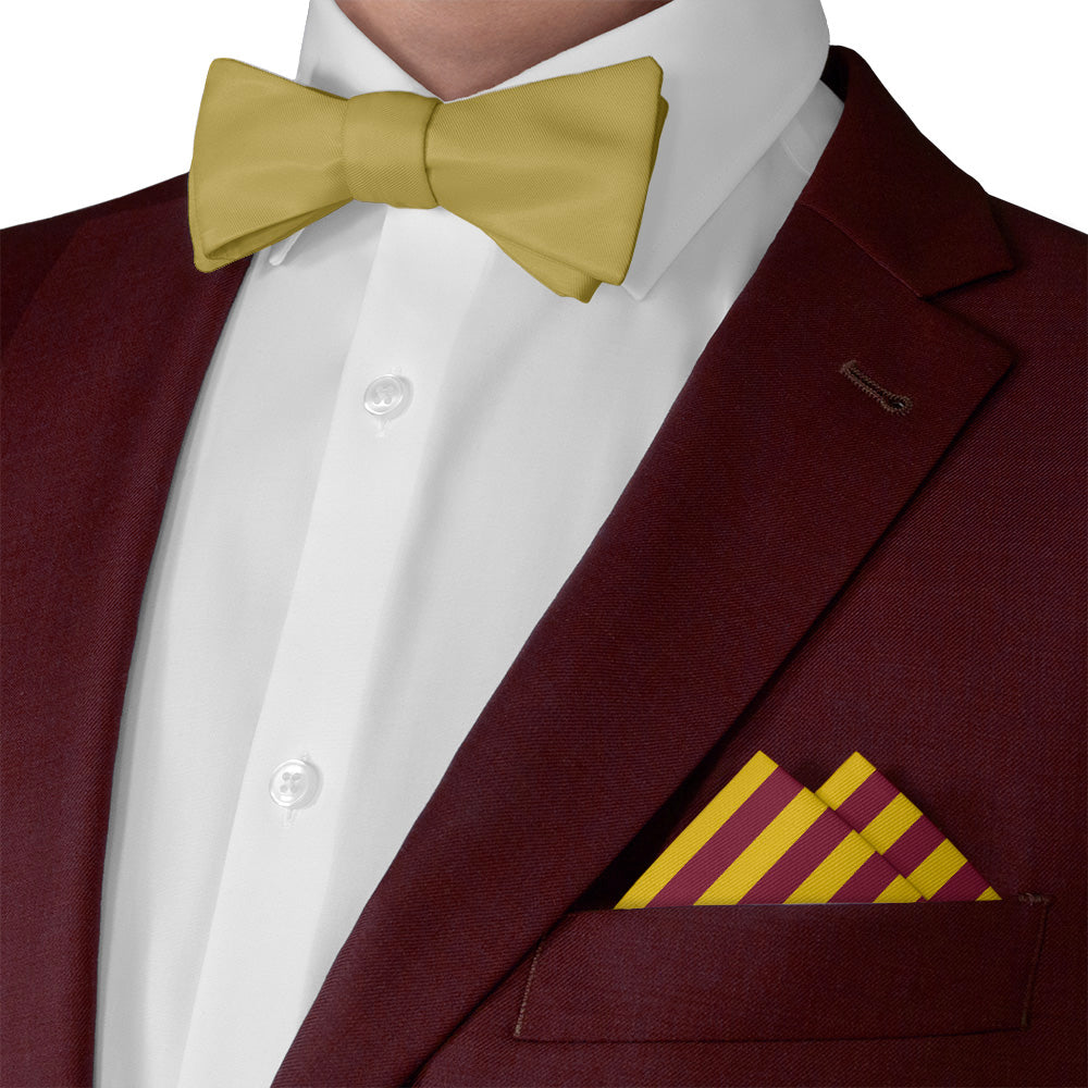 Rugby Stripe Pocket Square - Matching Bow Tie - Knotty Tie Co.