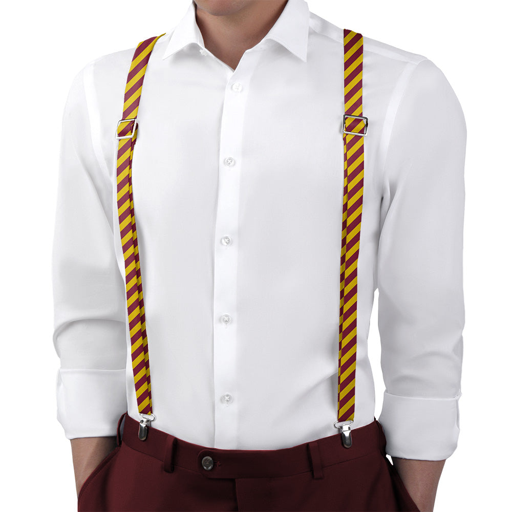 Rugby Stripe Suspenders - Main View - Knotty Tie Co.