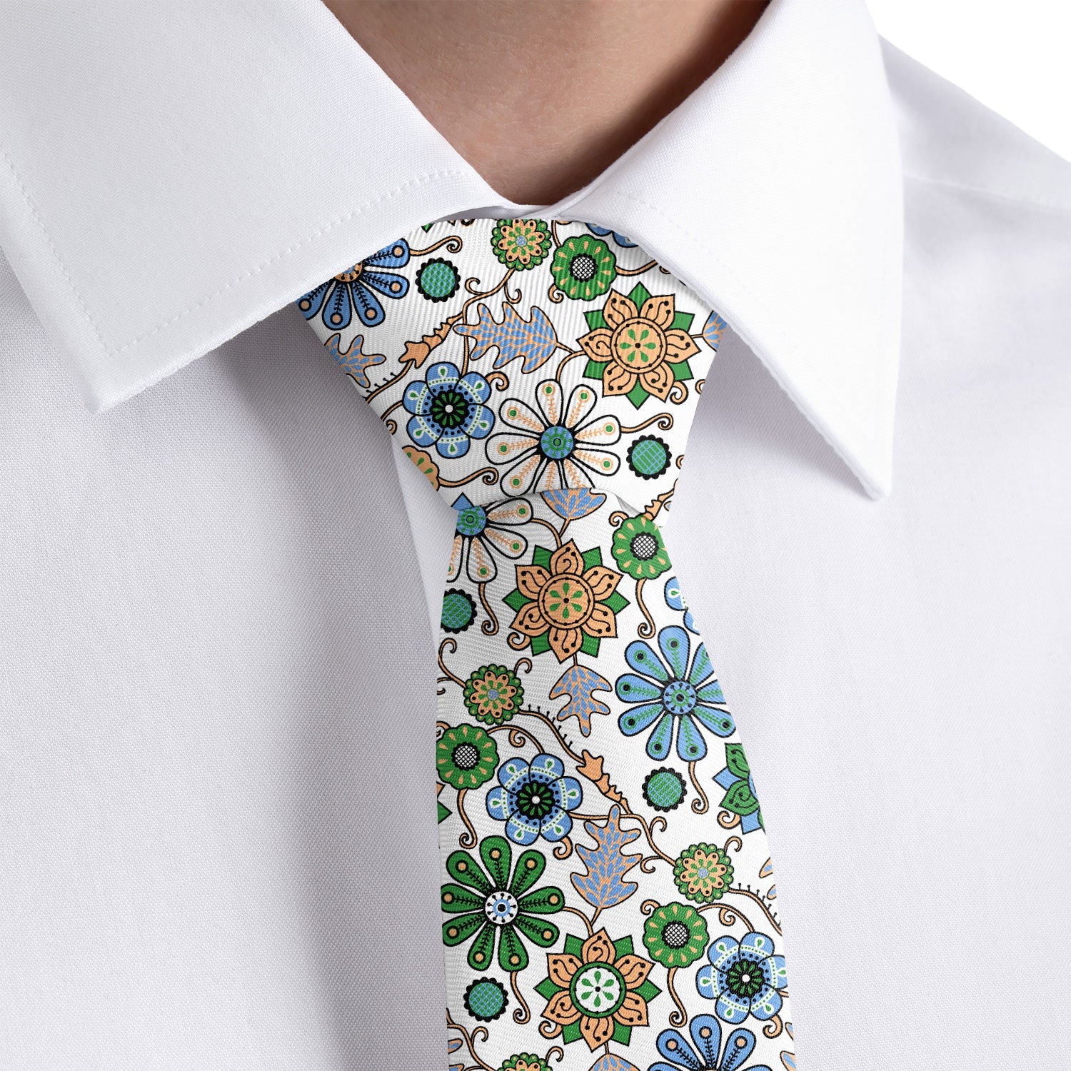 Rural Floral Necktie - Dress Shirt - Knotty Tie Co.