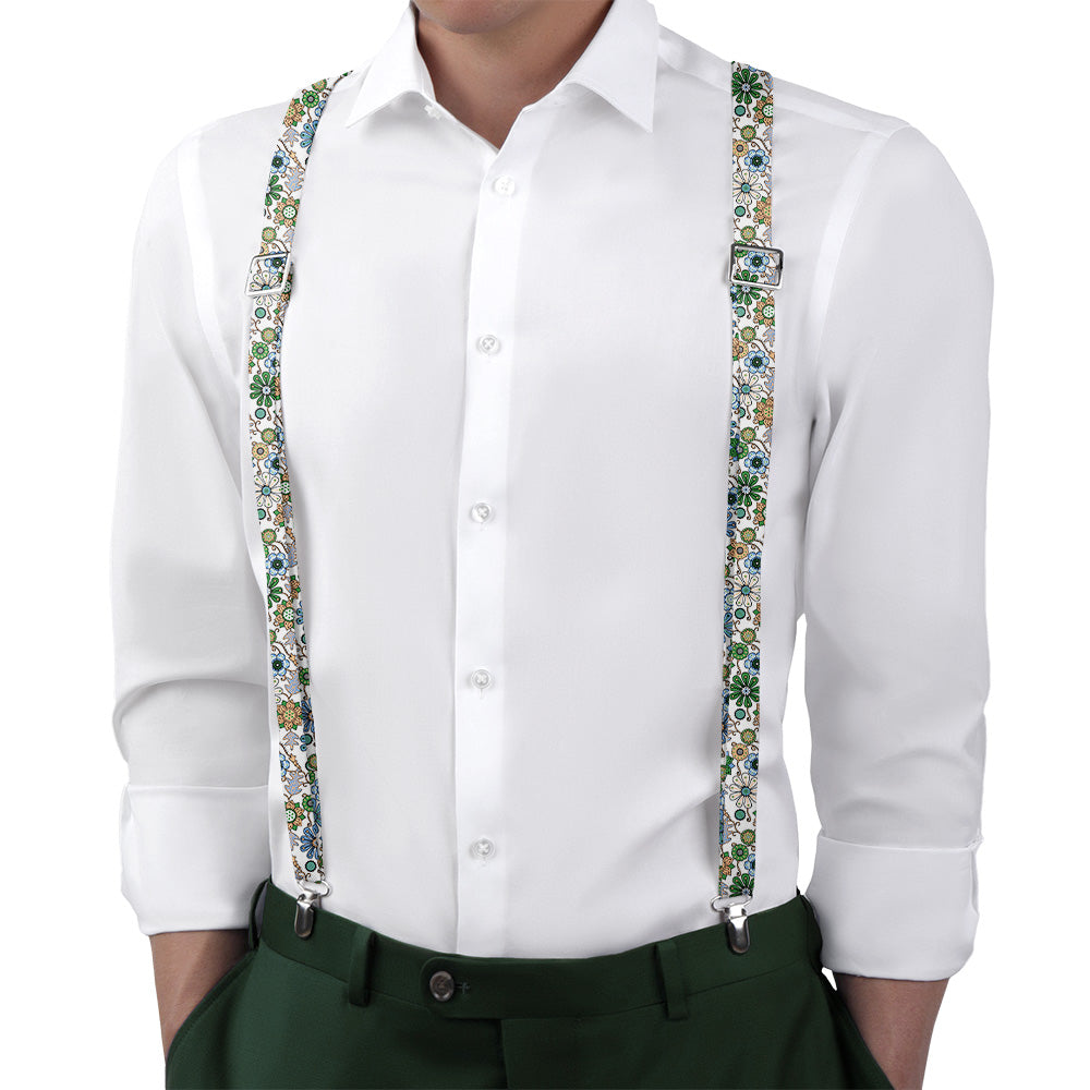 Rural Floral Suspenders - Main View - Knotty Tie Co.