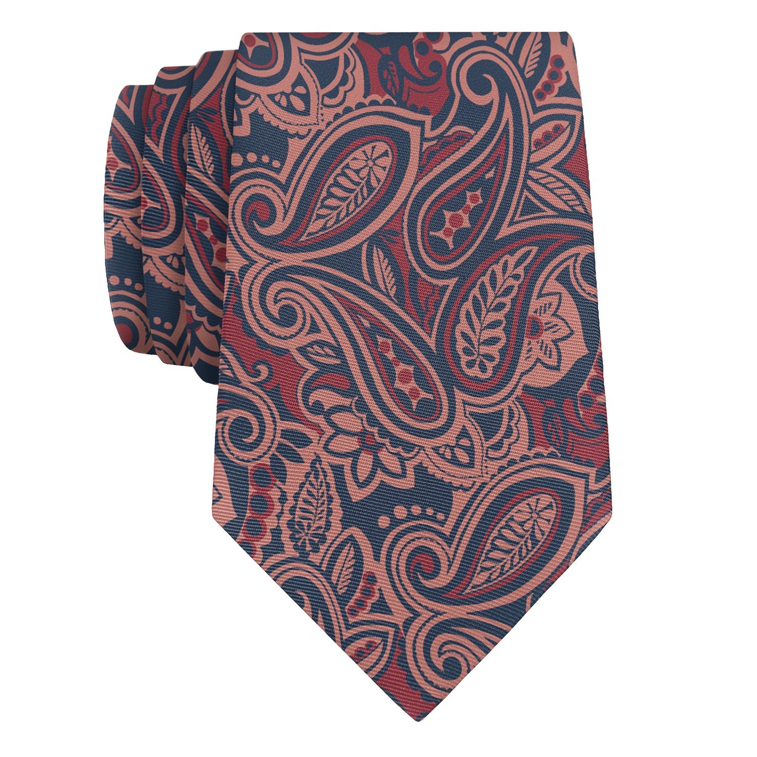 Rustica Paisley Necktie - Rolled - Knotty Tie Co.