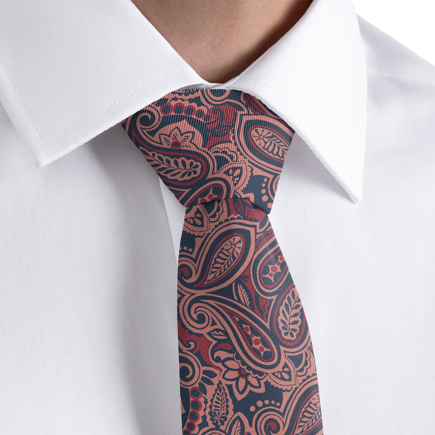 Rustica Paisley Necktie - Rolled - Knotty Tie Co.