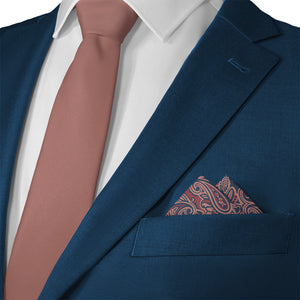 Rustica Paisley Pocket Square - Matching Necktie- Knotty Tie Co.