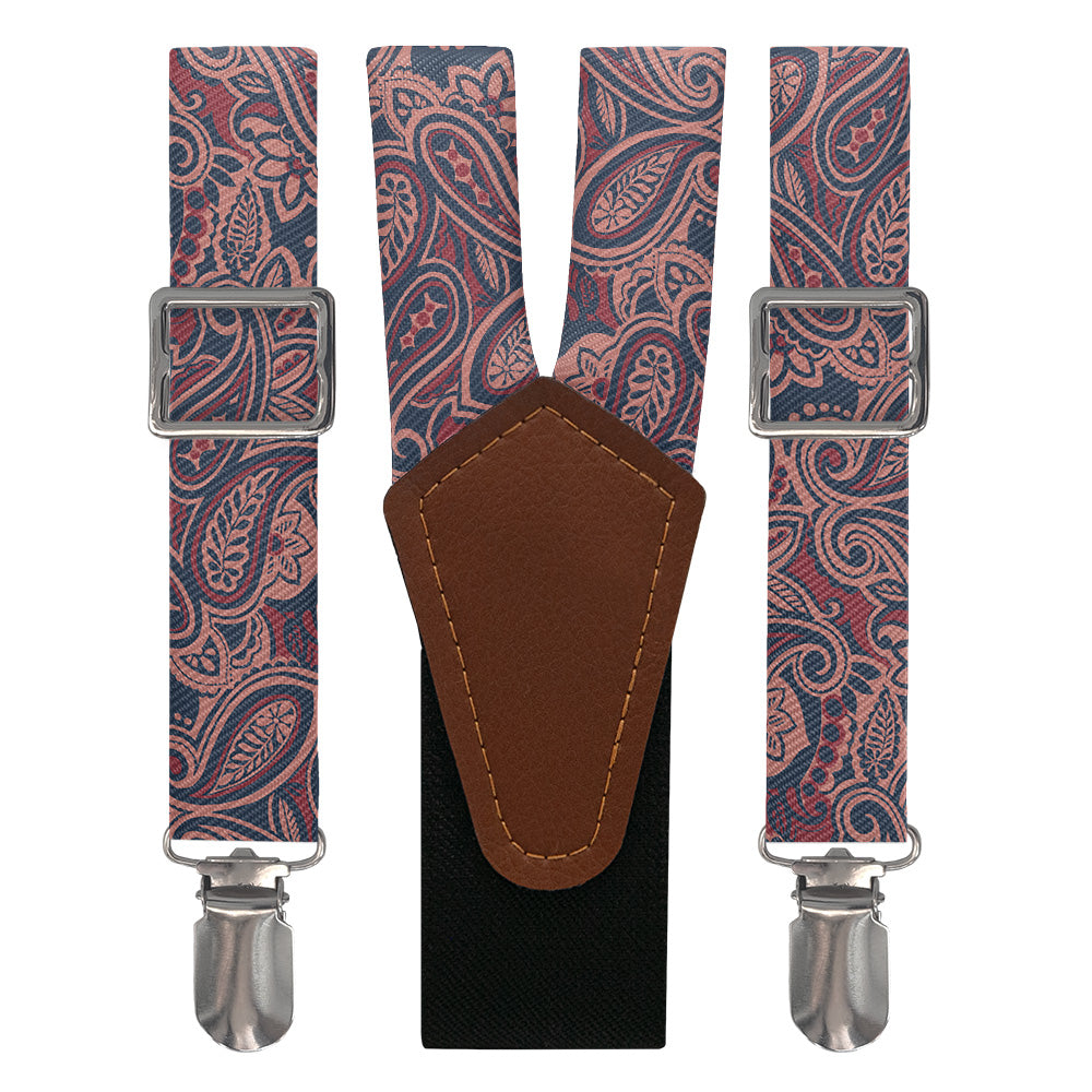 Rustica Paisley Suspenders - Main View - Knotty Tie Co.