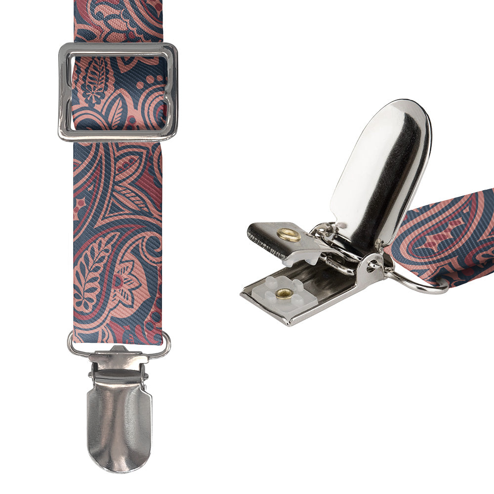 Rustica Paisley Suspenders - Hardware and Strap - Knotty Tie Co.