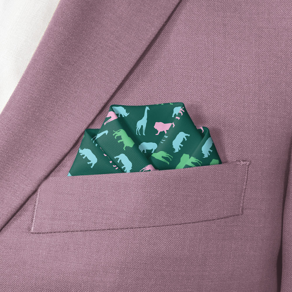 Safari Pocket Square - Scalloped Fold - Knotty Tie Co.