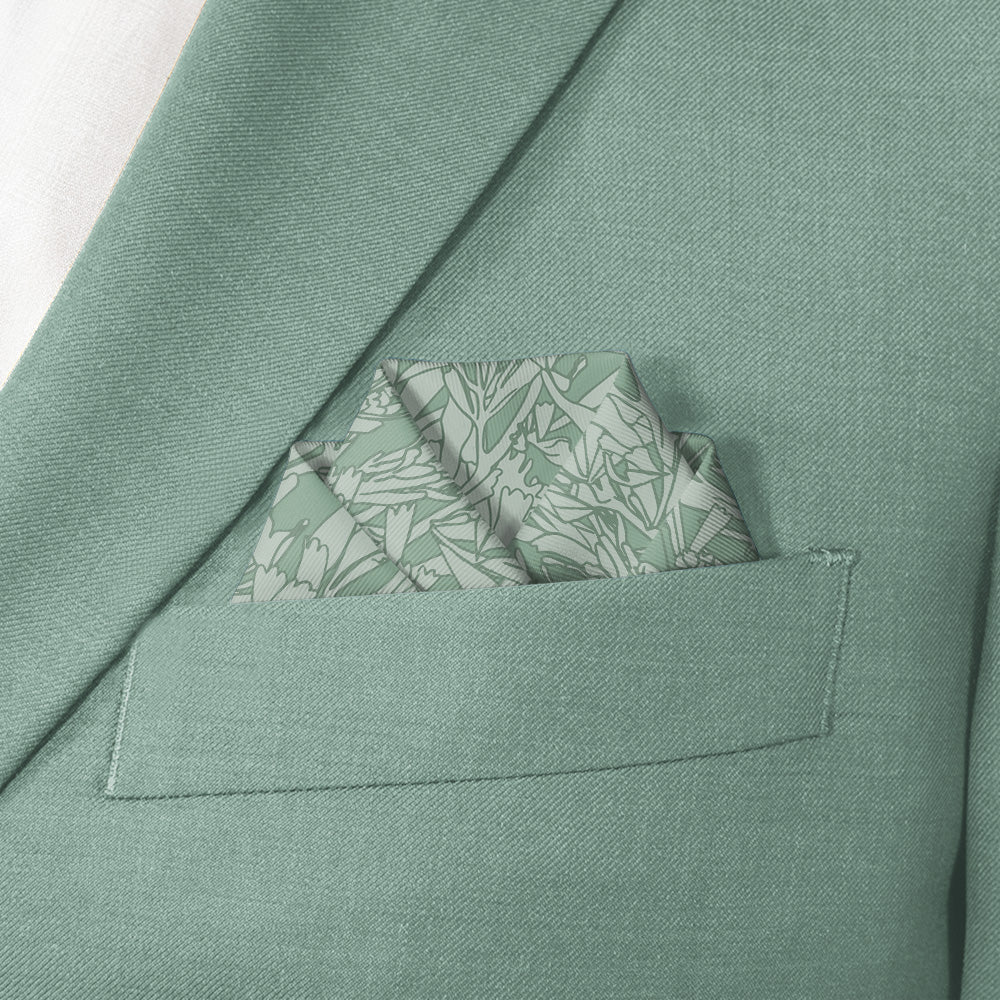 Sagebrush Pocket Square - Scalloped Fold - Knotty Tie Co.