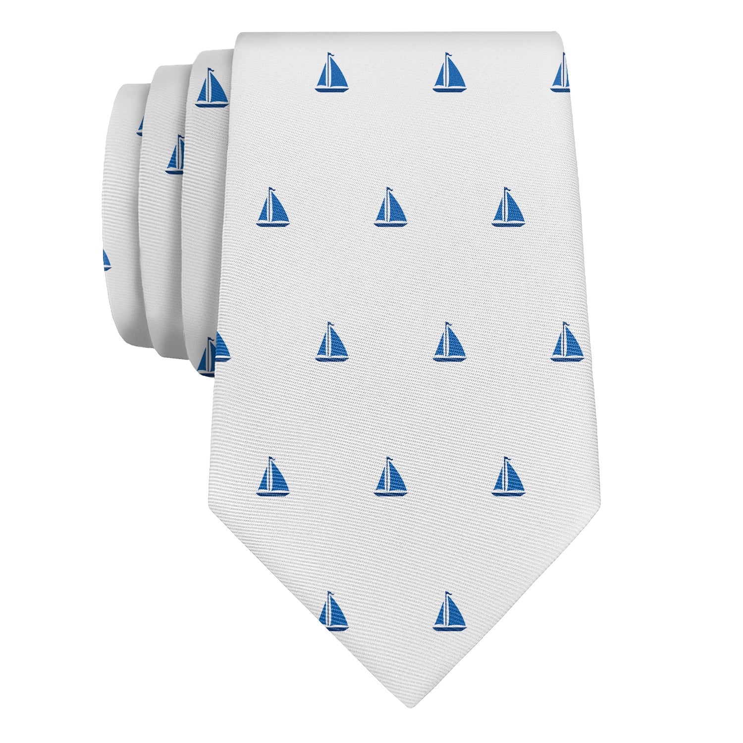 Sail Boats Necktie - Rolled - Knotty Tie Co.