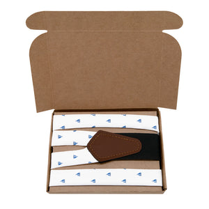 Sail Boats Suspenders - Kraft Gift Box Packaging - Knotty Tie Co.