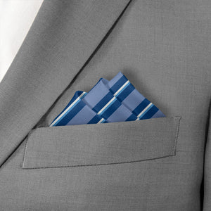 Salem Stripe Pocket Square - Stairs Fold - Knotty Tie Co.