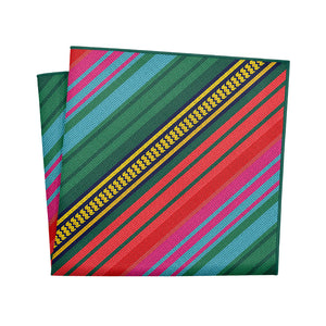 Saltillo Stripe Pocket Square - 12" Square - Knotty Tie Co.