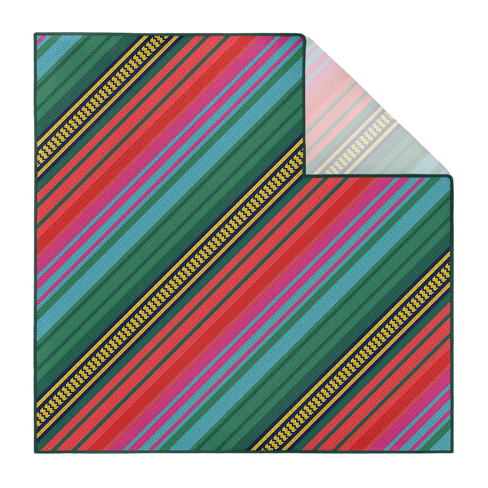 Saltillo Stripe Pocket Square - Printed - Knotty Tie Co.