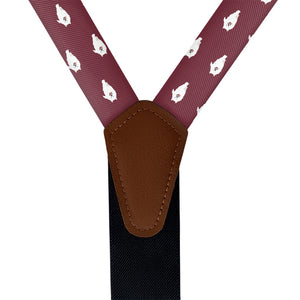 Samoyed Suspenders - Vegan Leather Y-Back - Knotty Tie Co.