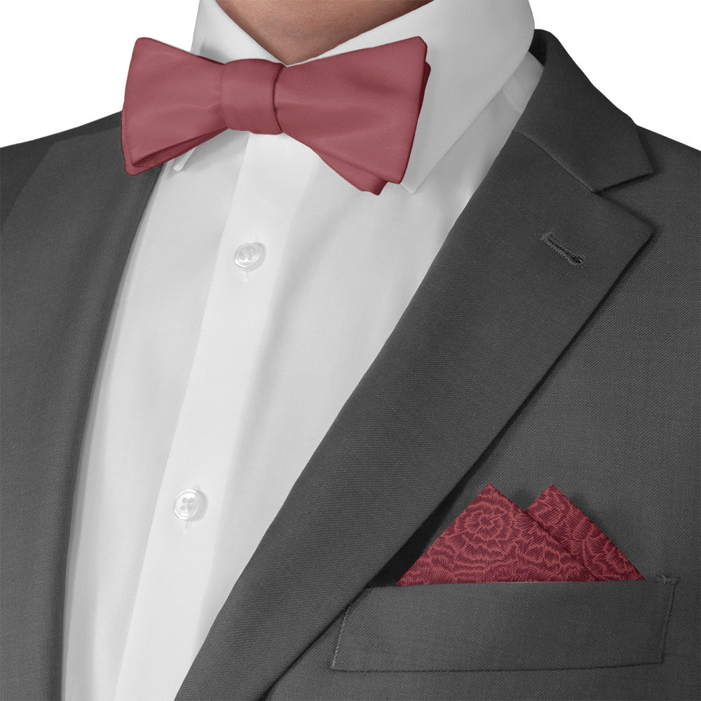 Scribble Blossom Pocket Square - Matching Bow Tie - Knotty Tie Co.