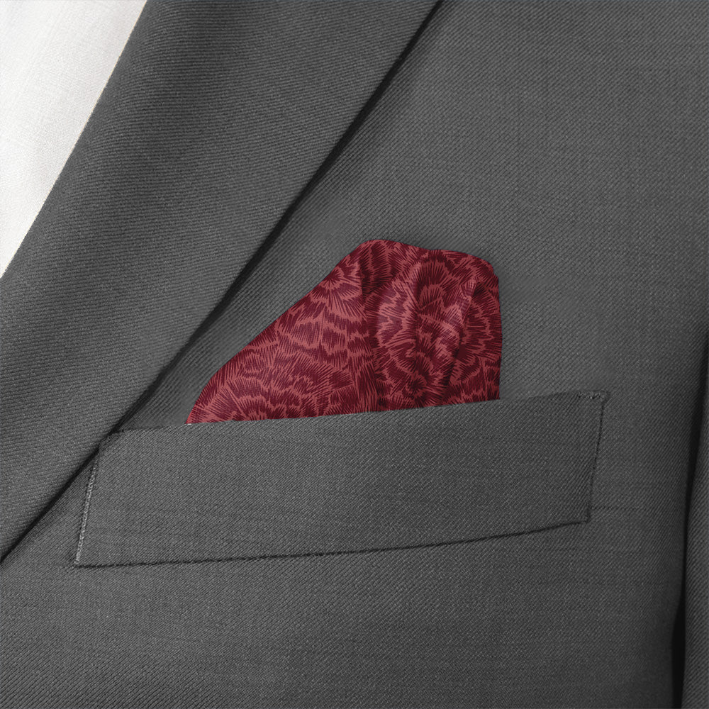 Scribble Blossom Pocket Square - Wave Fold - Knotty Tie Co.