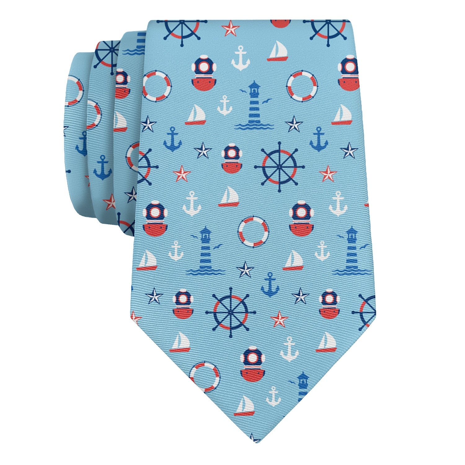 Sea Faring Necktie - Rolled - Knotty Tie Co.