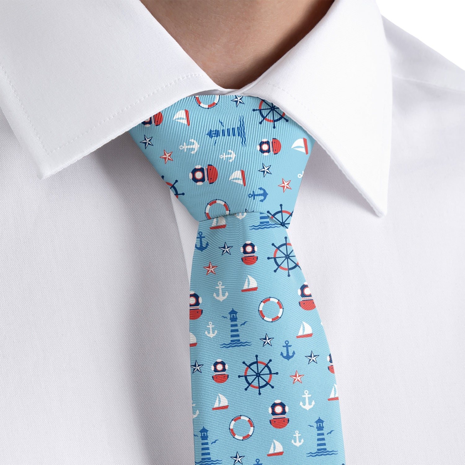 Sea Faring Necktie - Rolled - Knotty Tie Co.