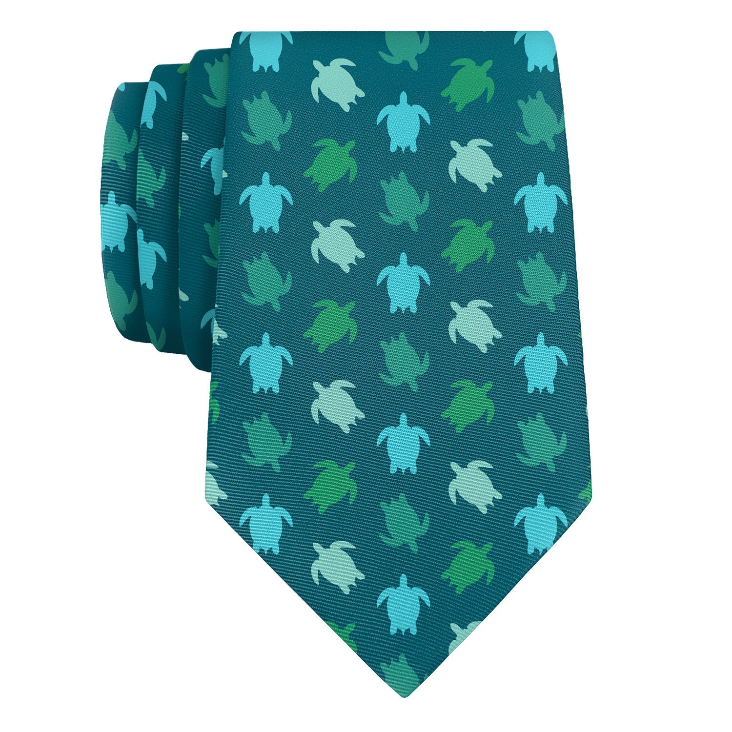 Sea Turtles Necktie - Rolled - Knotty Tie Co.