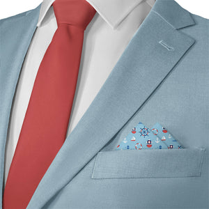 Sea Faring Pocket Square - Matching Necktie- Knotty Tie Co.