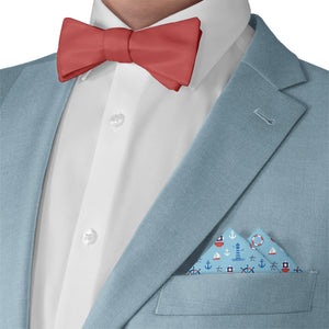 Sea Faring Pocket Square - Matching Bow Tie - Knotty Tie Co.