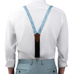 Sea Faring Suspenders - On Model Front View - Knotty Tie Co.