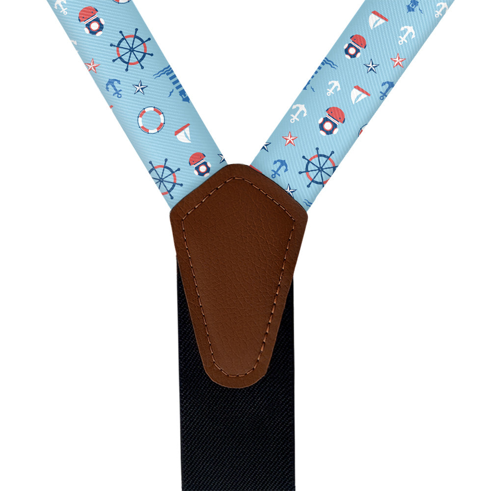 Sea Faring Suspenders - Vegan Leather Y-Back - Knotty Tie Co.