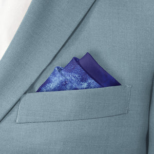 Sea Ice Pocket Square - Stairs Fold - Knotty Tie Co.