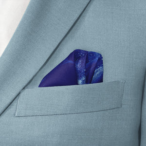 Sea Ice Pocket Square - Wave Fold - Knotty Tie Co.