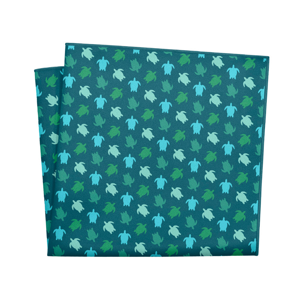 Sea Turtles Pocket Square - 12" Square - Knotty Tie Co.