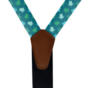 Sea Turtles Suspenders - Vegan Leather Y-Back - Knotty Tie Co.