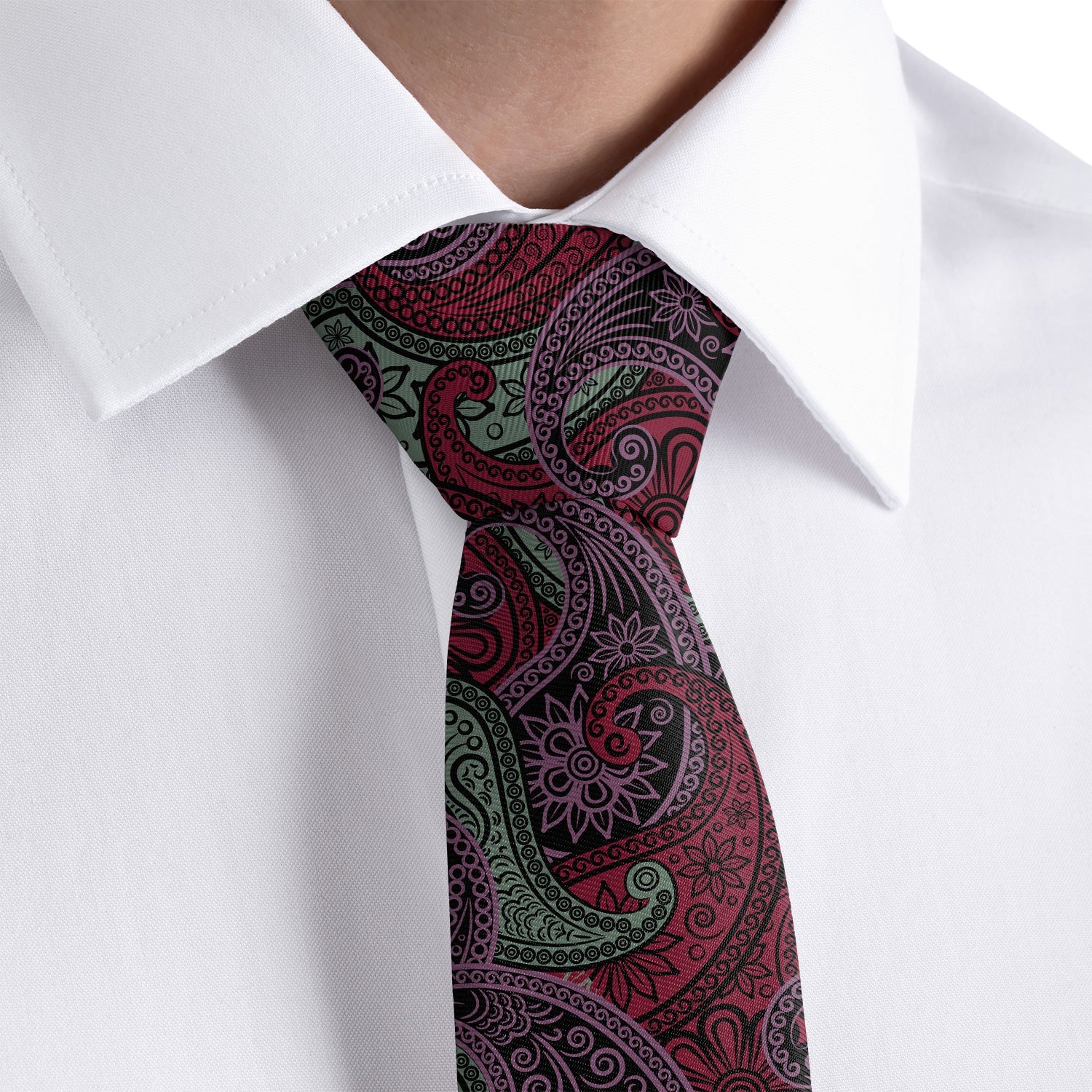 Sebastian Paisley Necktie - Dress Shirt - Knotty Tie Co.